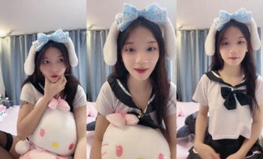 黑白雙絲超可愛校花學妹 帶小御回家 (8)